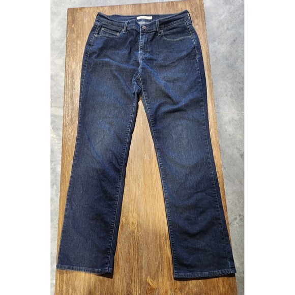 Levi's 505 Jeans Women's Size 10 Blue Straight Dark Wash Denim - Picture 1 of 12